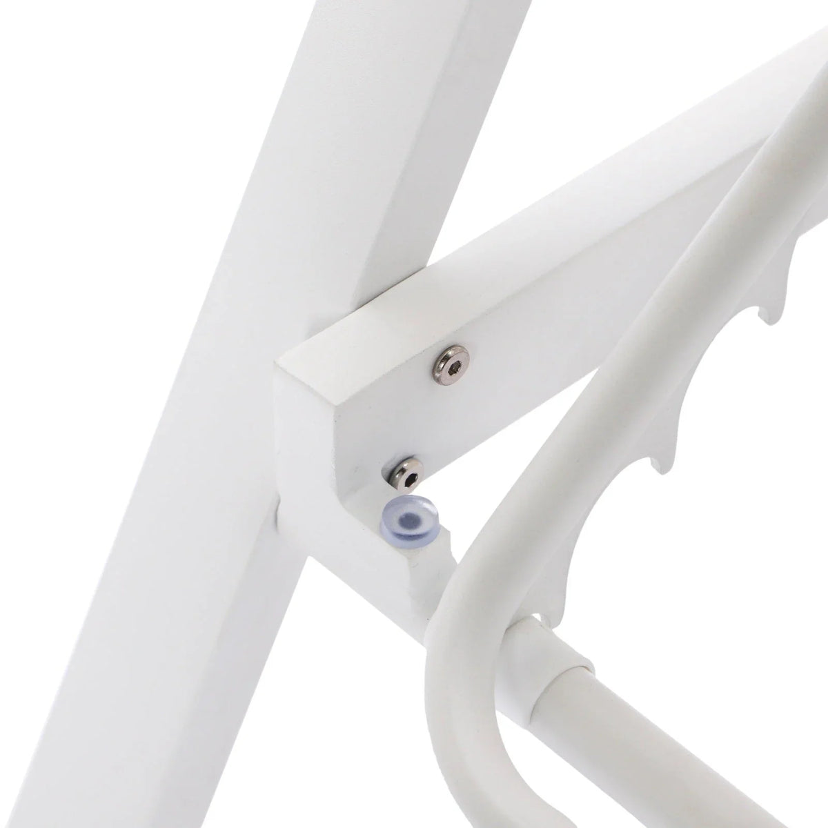Marlin Patio Chaise Lounge Chair with Armrests in White Aluminum Frame, Set of 2 - Elax Furniture