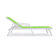 Marlin Aluminum Outdoor Chaise Lounge Chair with Sling Fabric Seat - Elax Furniture