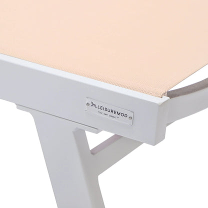 Marlin Aluminum Outdoor Chaise Lounge Chair with Sling Fabric Seat - Elax Furniture