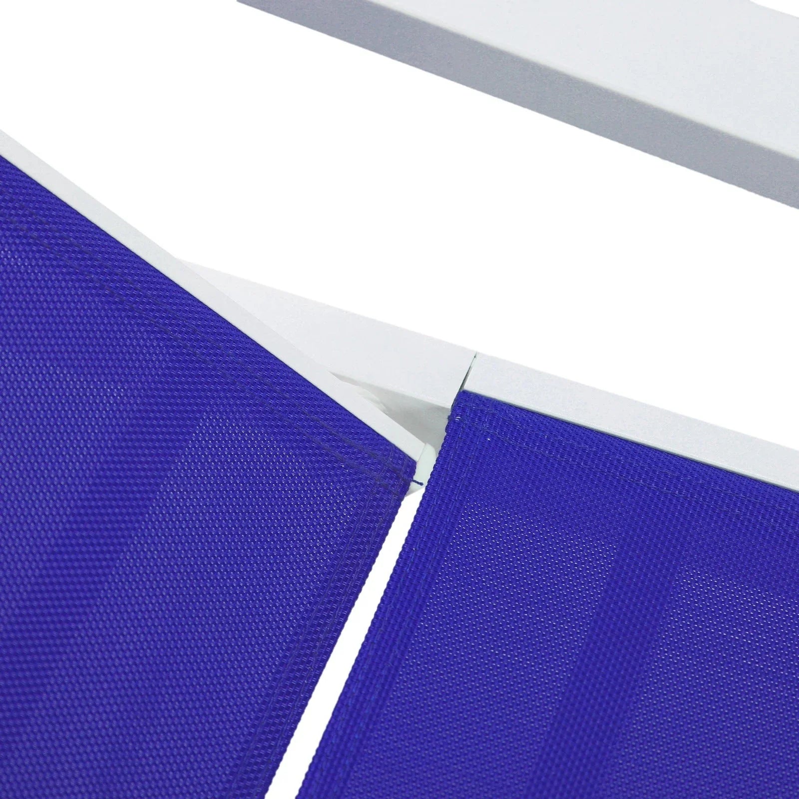 Marlin Patio Chaise Lounge Chair with Armrests in White Aluminum Frame, Set of 2 - Elax Furniture