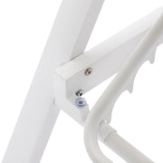 Marlin Patio Chaise Lounge Chair with Armrests in White Aluminum Frame, Set of 2 - Elax Furniture