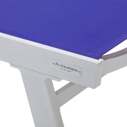 Marlin Aluminum Outdoor Chaise Lounge Chair with Sling Fabric Seat - Elax Furniture