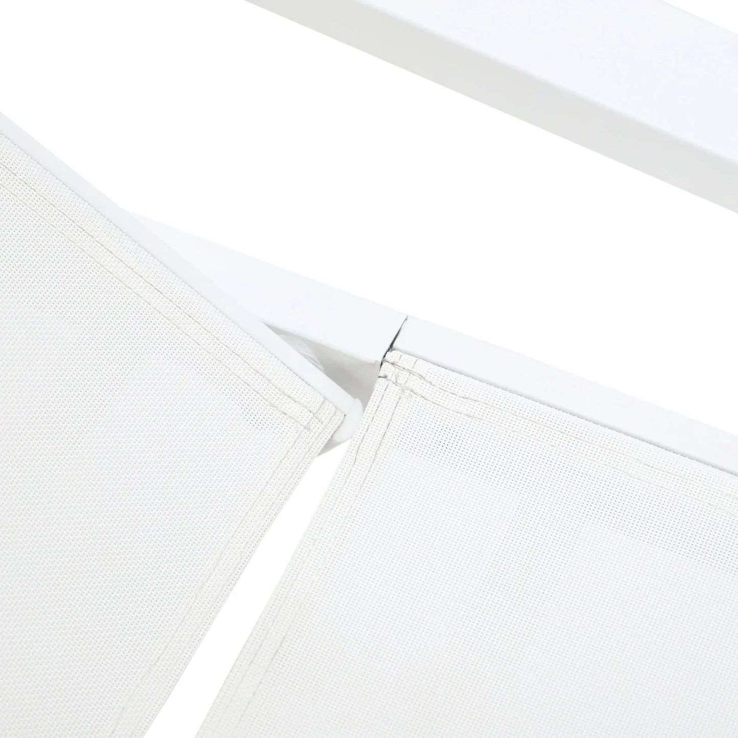 Marlin Patio Chaise Lounge Chair with Armrests in White Aluminum Frame, Set of 2 - Elax Furniture