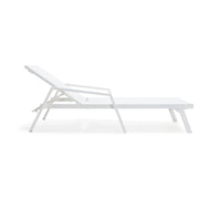 Marlin Aluminum Outdoor Chaise Lounge Chair with Sling Fabric Seat - Elax Furniture