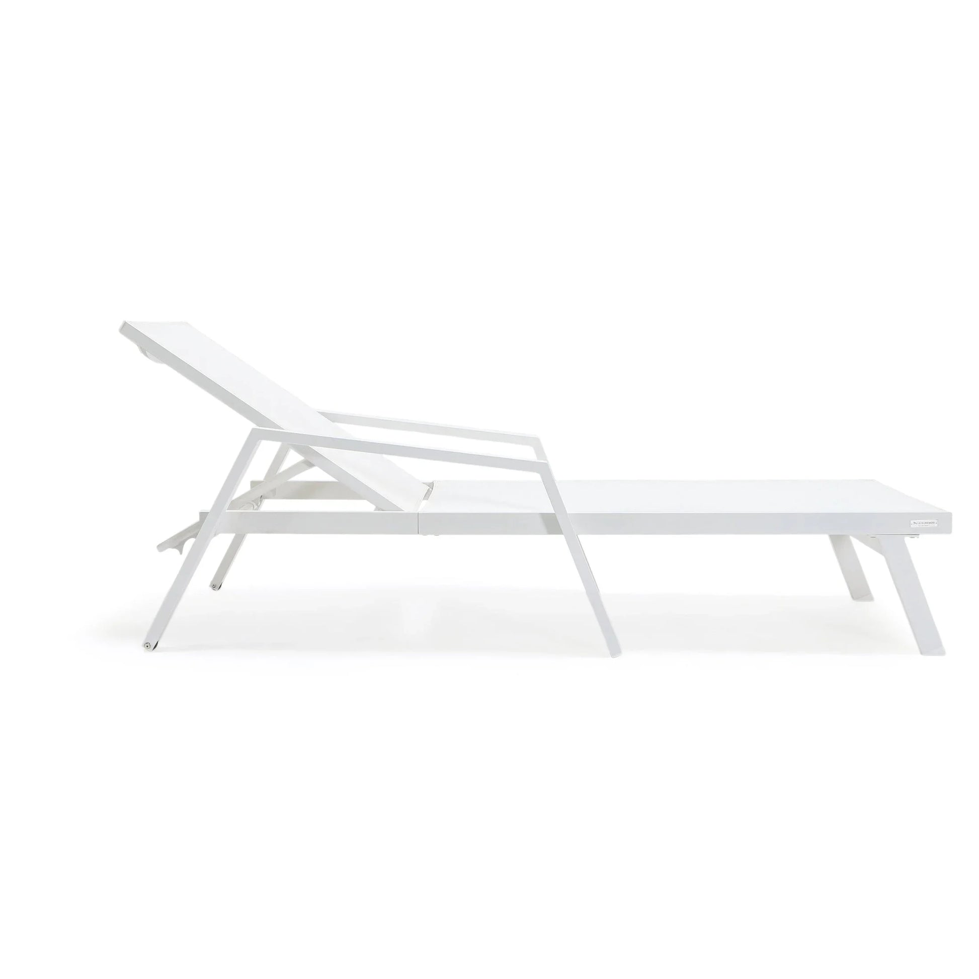 Marlin Aluminum Outdoor Chaise Lounge Chair with Sling Fabric Seat - Elax Furniture