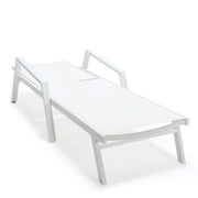 Marlin Aluminum Outdoor Chaise Lounge Chair with Sling Fabric Seat - Elax Furniture