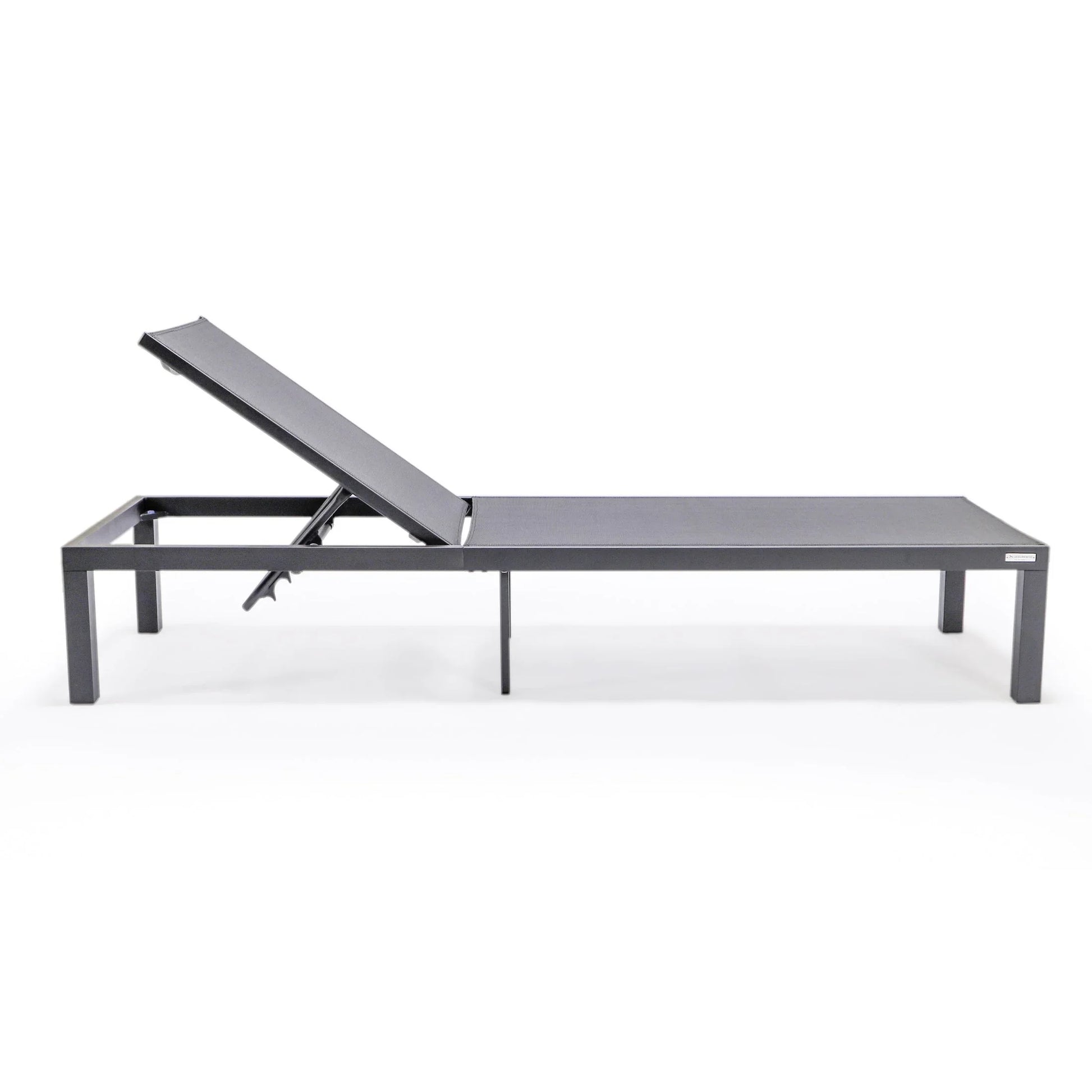 Marlin Aluminum Outdoor Chaise Lounge Chair with Sling Fabric Seat - Elax Furniture