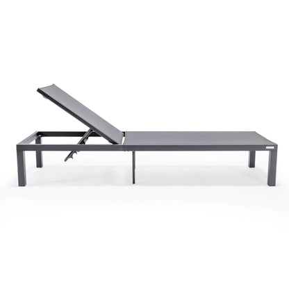 Marlin Aluminum Outdoor Chaise Lounge Chair with Sling Fabric Seat - Elax Furniture