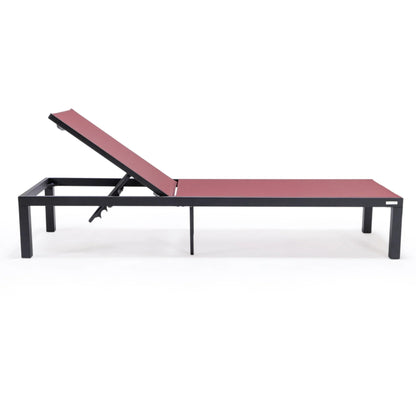 Marlin Aluminum Outdoor Chaise Lounge Chair with Sling Fabric Seat - Elax Furniture