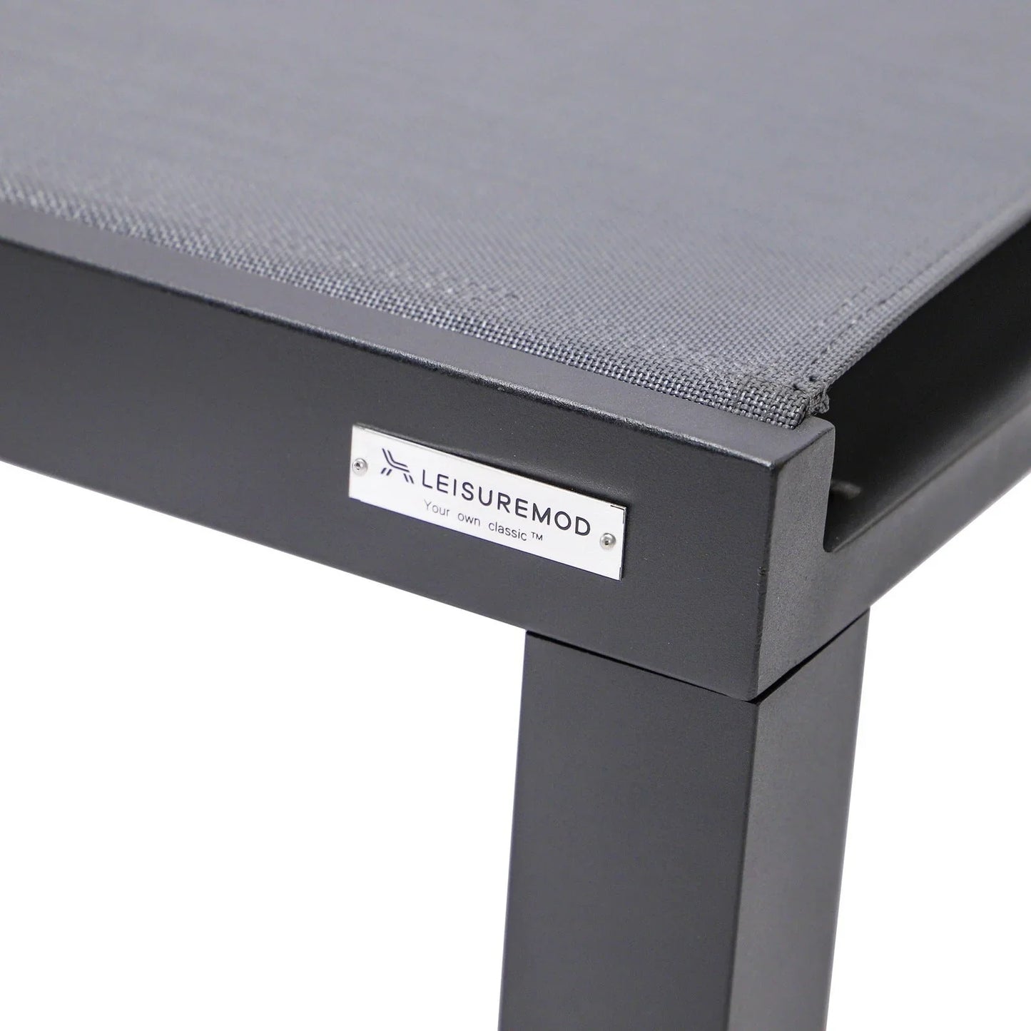 Marlin Patio Chaise Lounge Chair with Black Aluminum Frame, Set of 2 - Elax Furniture