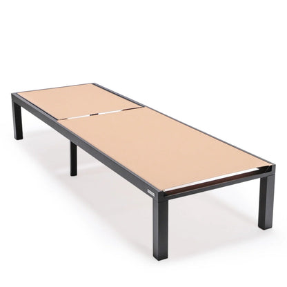 Marlin Patio Chaise Lounge Chair with Black Aluminum Frame, Set of 2 - Elax Furniture