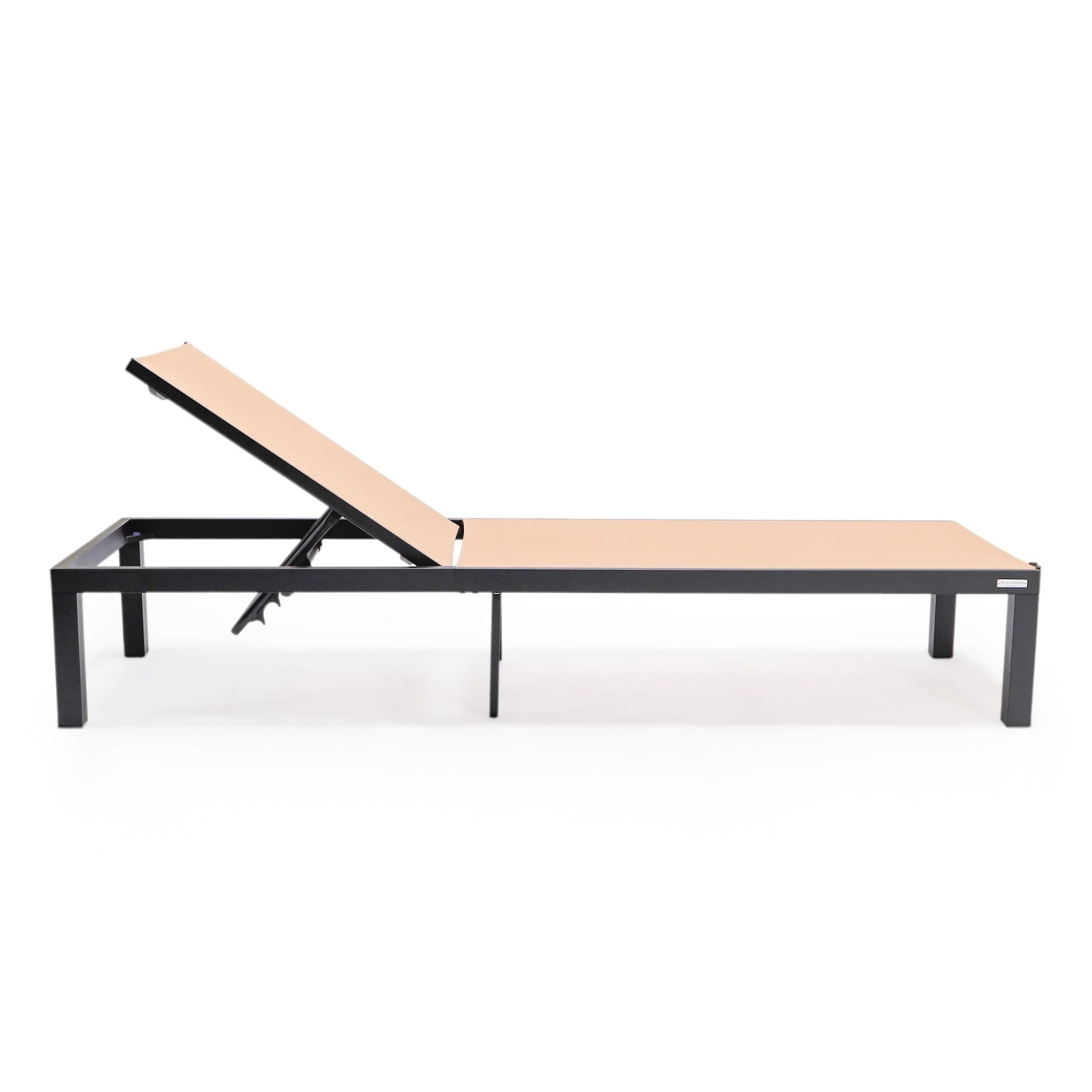 Marlin Aluminum Outdoor Chaise Lounge Chair with Sling Fabric Seat - Elax Furniture