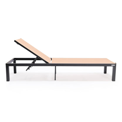 Marlin Aluminum Outdoor Chaise Lounge Chair with Sling Fabric Seat - Elax Furniture