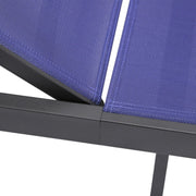 Marlin Patio Chaise Lounge Chair with Black Aluminum Frame, Set of 2 - Elax Furniture