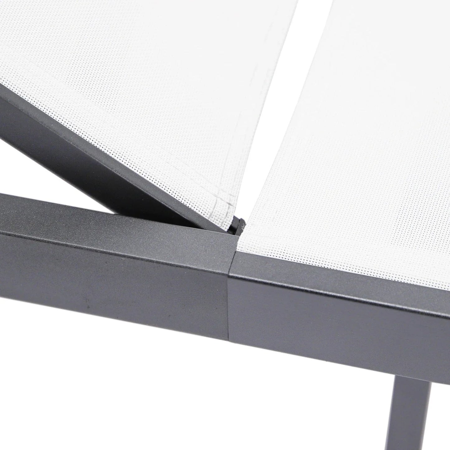 Marlin Patio Chaise Lounge Chair with Black Aluminum Frame, Set of 2 - Elax Furniture