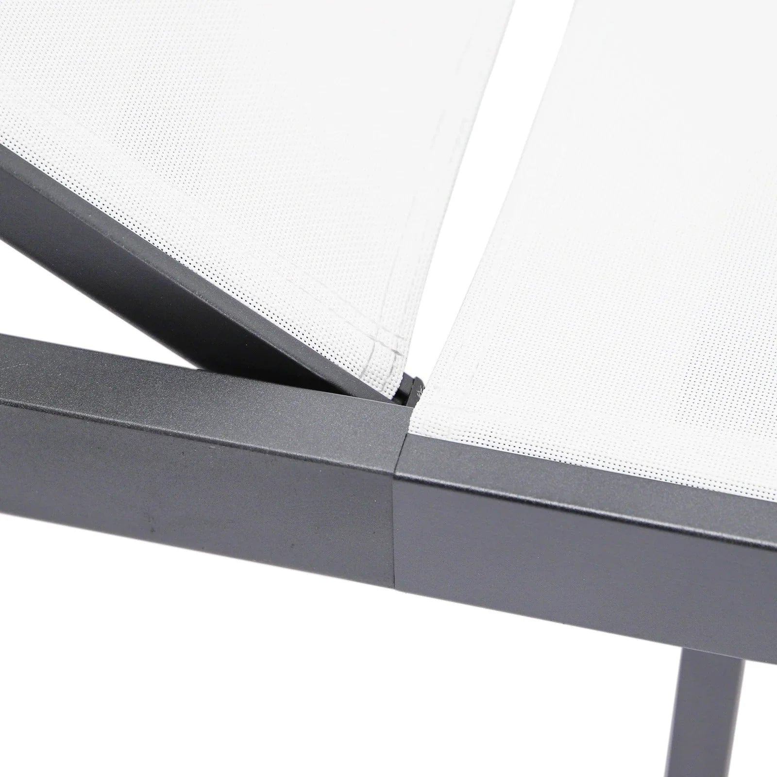 Marlin Patio Chaise Lounge Chair with Black Aluminum Frame, Set of 2 - Elax Furniture