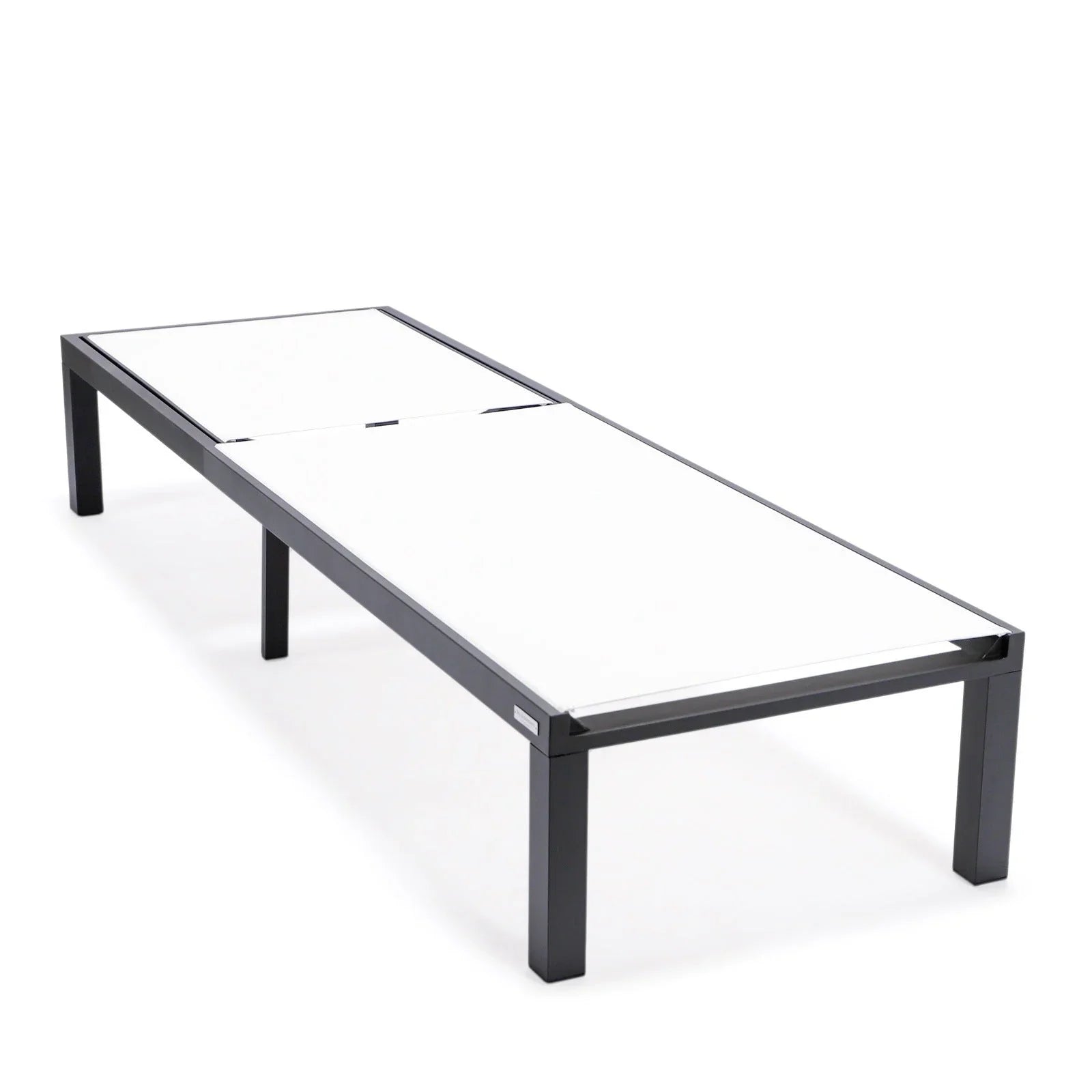 Marlin Patio Chaise Lounge Chair with Black Aluminum Frame, Set of 2 - Elax Furniture