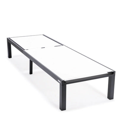 Marlin Patio Chaise Lounge Chair with Black Aluminum Frame, Set of 2 - Elax Furniture