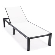 Marlin Aluminum Outdoor Chaise Lounge Chair with Sling Fabric Seat - Elax Furniture