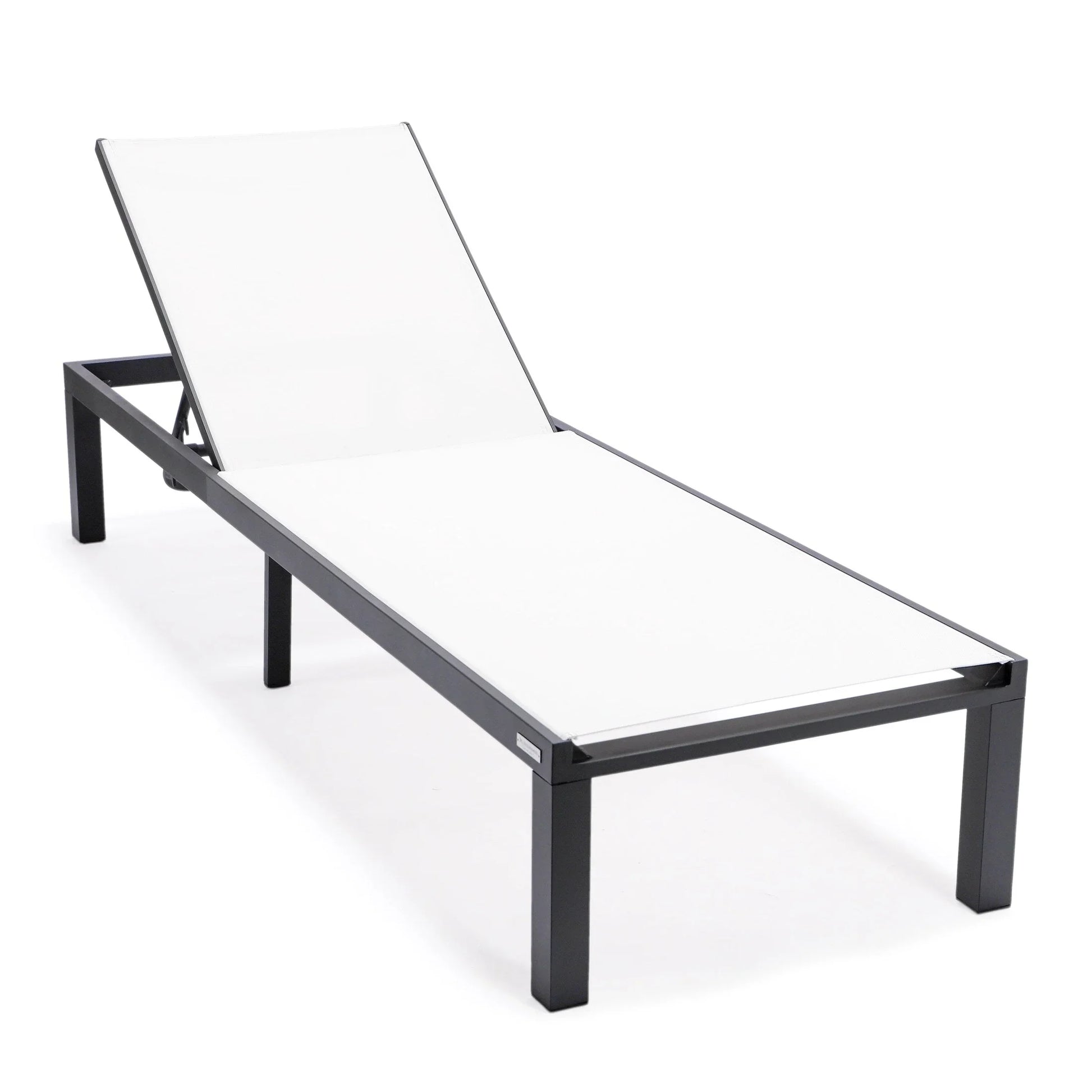 Marlin Aluminum Outdoor Chaise Lounge Chair with Sling Fabric Seat - Elax Furniture