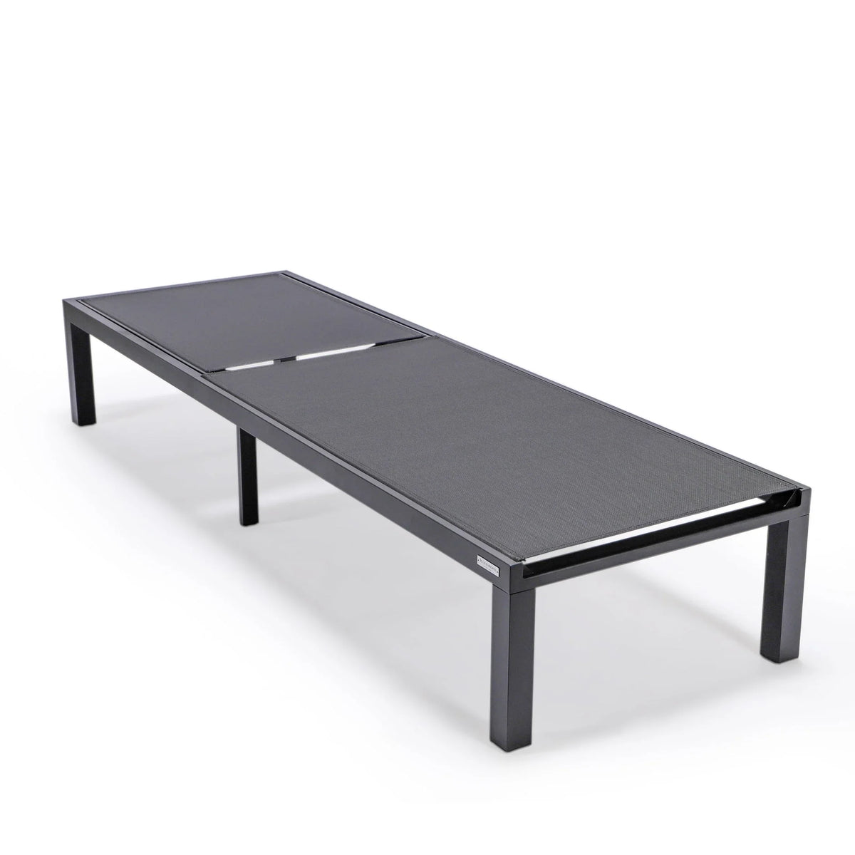 Marlin Aluminum Outdoor Chaise Lounge Chair with a Square Fire Pit Table - Elax Furniture