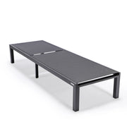 Marlin Aluminum Outdoor Chaise Lounge Chair with a Square Fire Pit Table - Elax Furniture