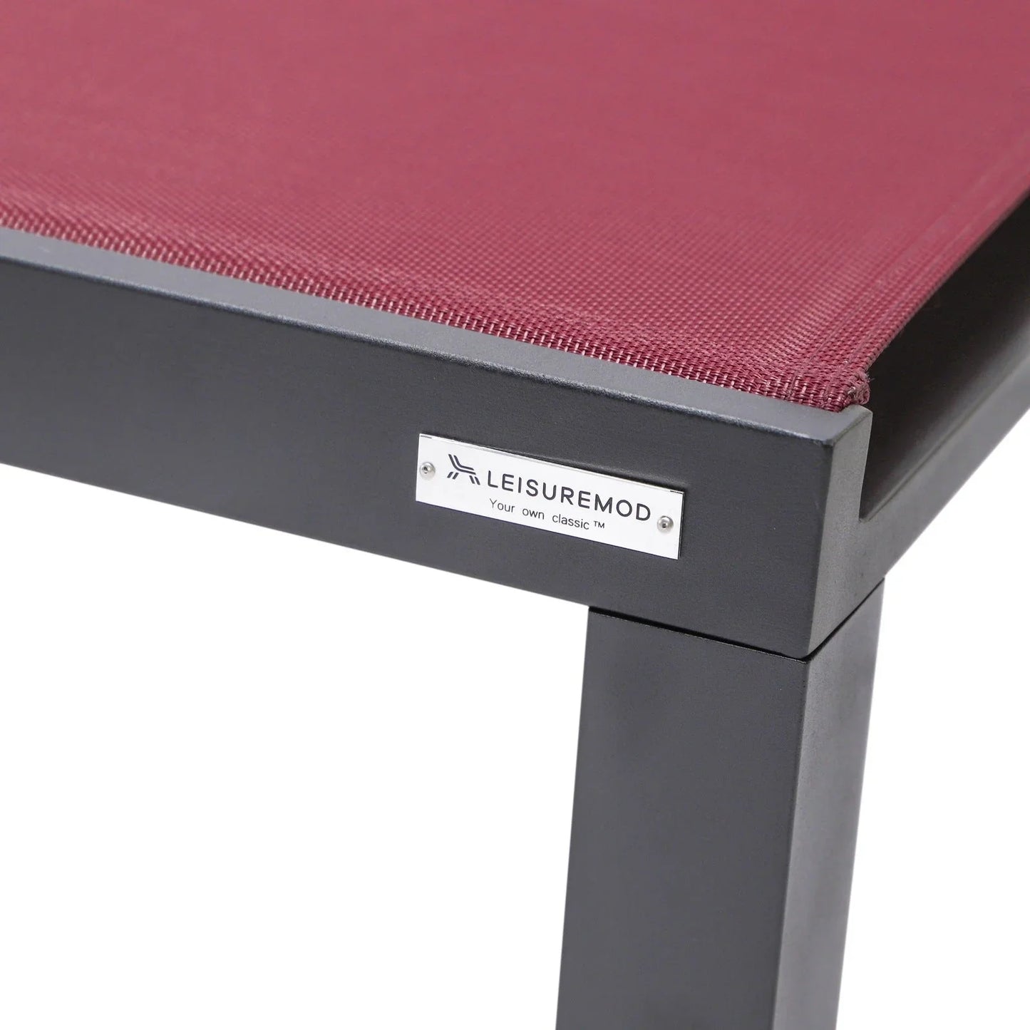 Marlin Modern Black Aluminum Outdoor Chaise Lounge Chair With Square Fire Pit Side Table Set of 2 - Elax Furniture