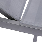 Marlin Modern Black Aluminum Outdoor Chaise Lounge Chair With Square Fire Pit Side Table Set of 2 - Elax Furniture