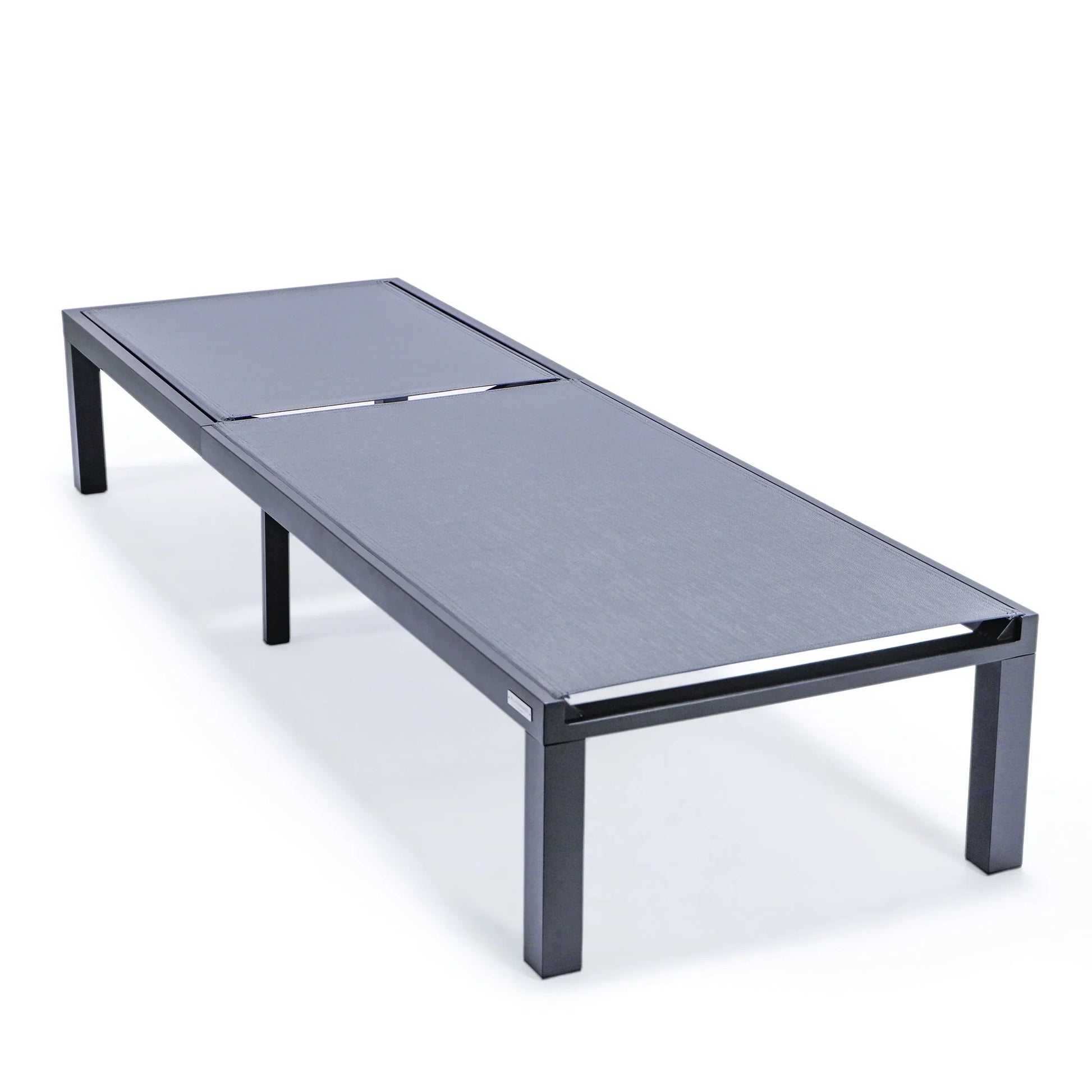 Marlin Aluminum Outdoor Chaise Lounge Chair with a Square Fire Pit Table - Elax Furniture