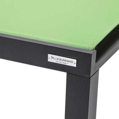 Marlin Modern Black Aluminum Outdoor Chaise Lounge Chair With Square Fire Pit Side Table Set of 2 - Elax Furniture