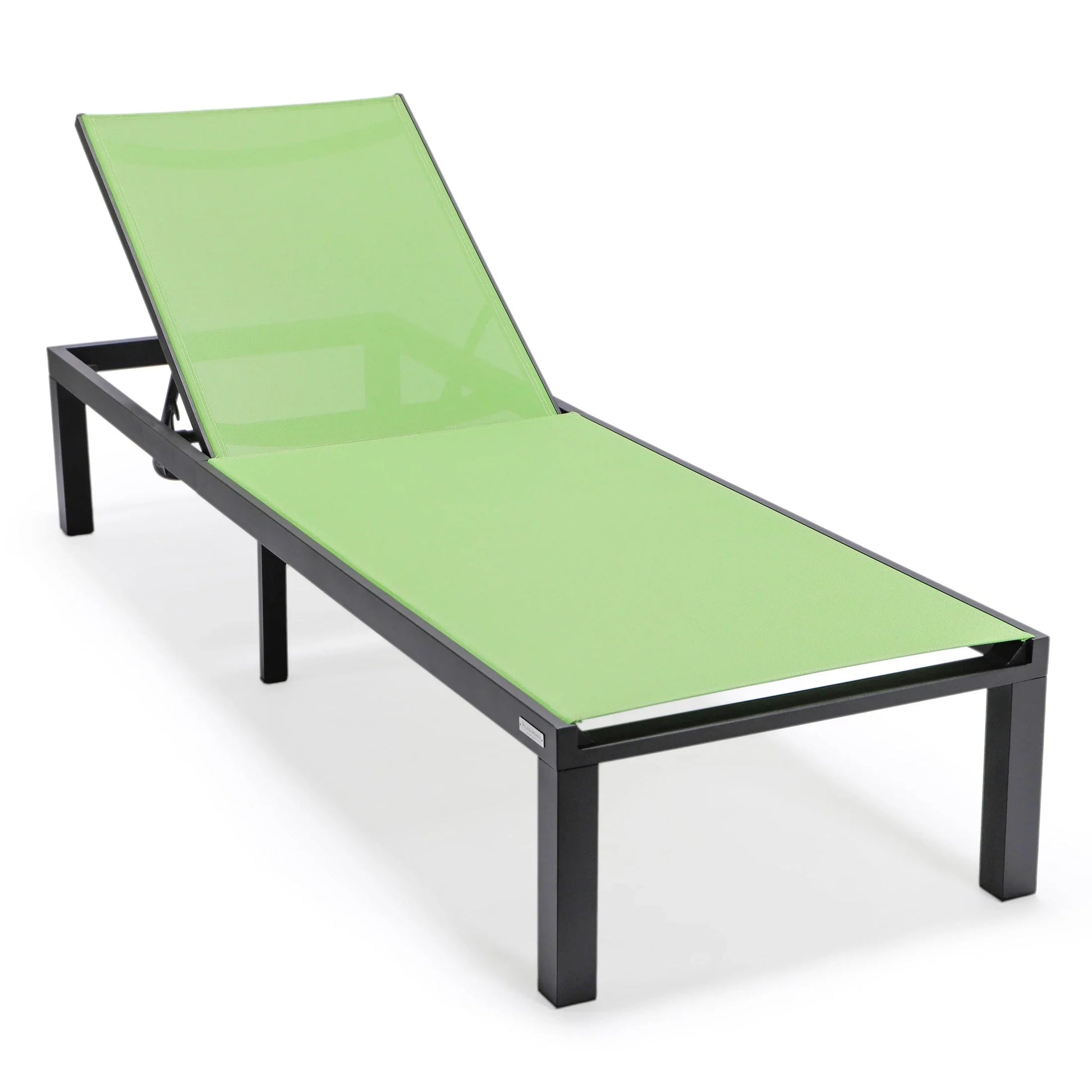 Marlin Aluminum Outdoor Chaise Lounge Chair with a Square Fire Pit Table - Elax Furniture