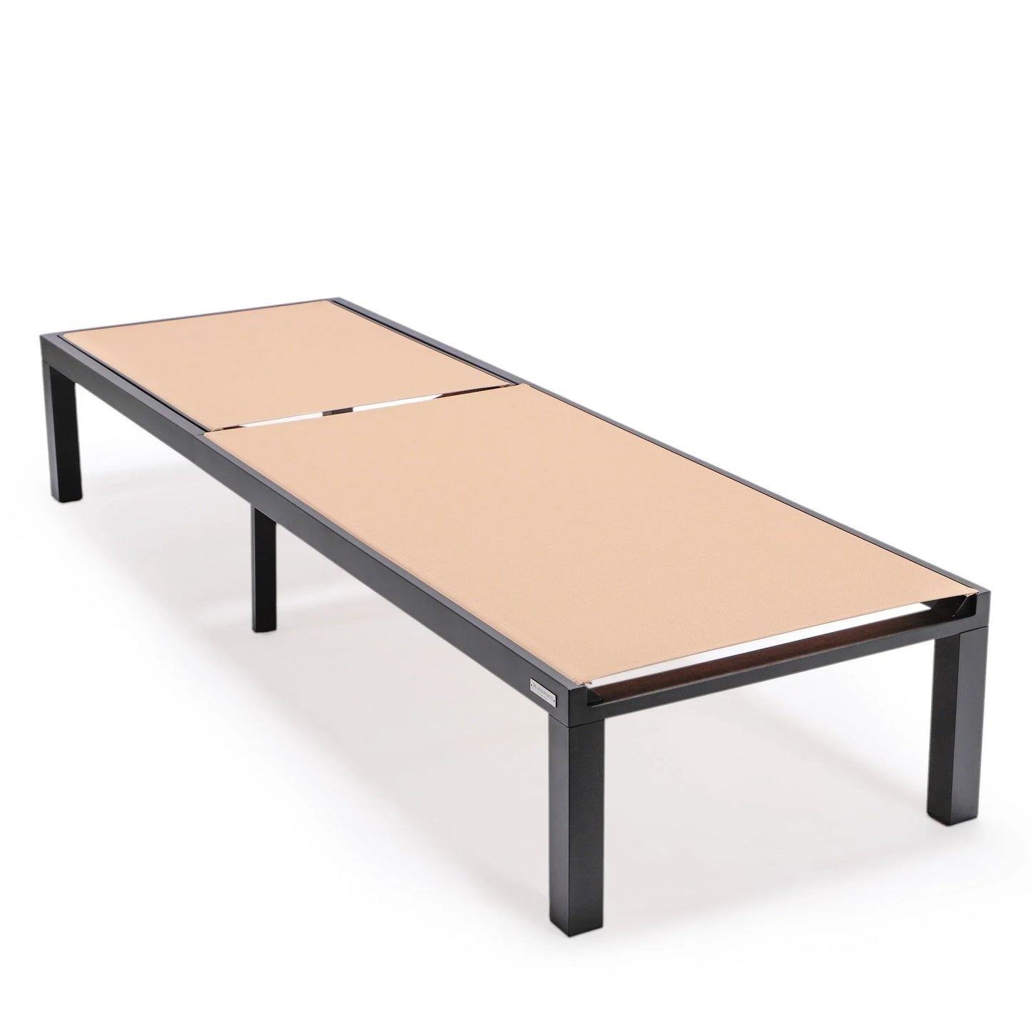 Marlin Aluminum Outdoor Chaise Lounge Chair with a Square Fire Pit Table - Elax Furniture