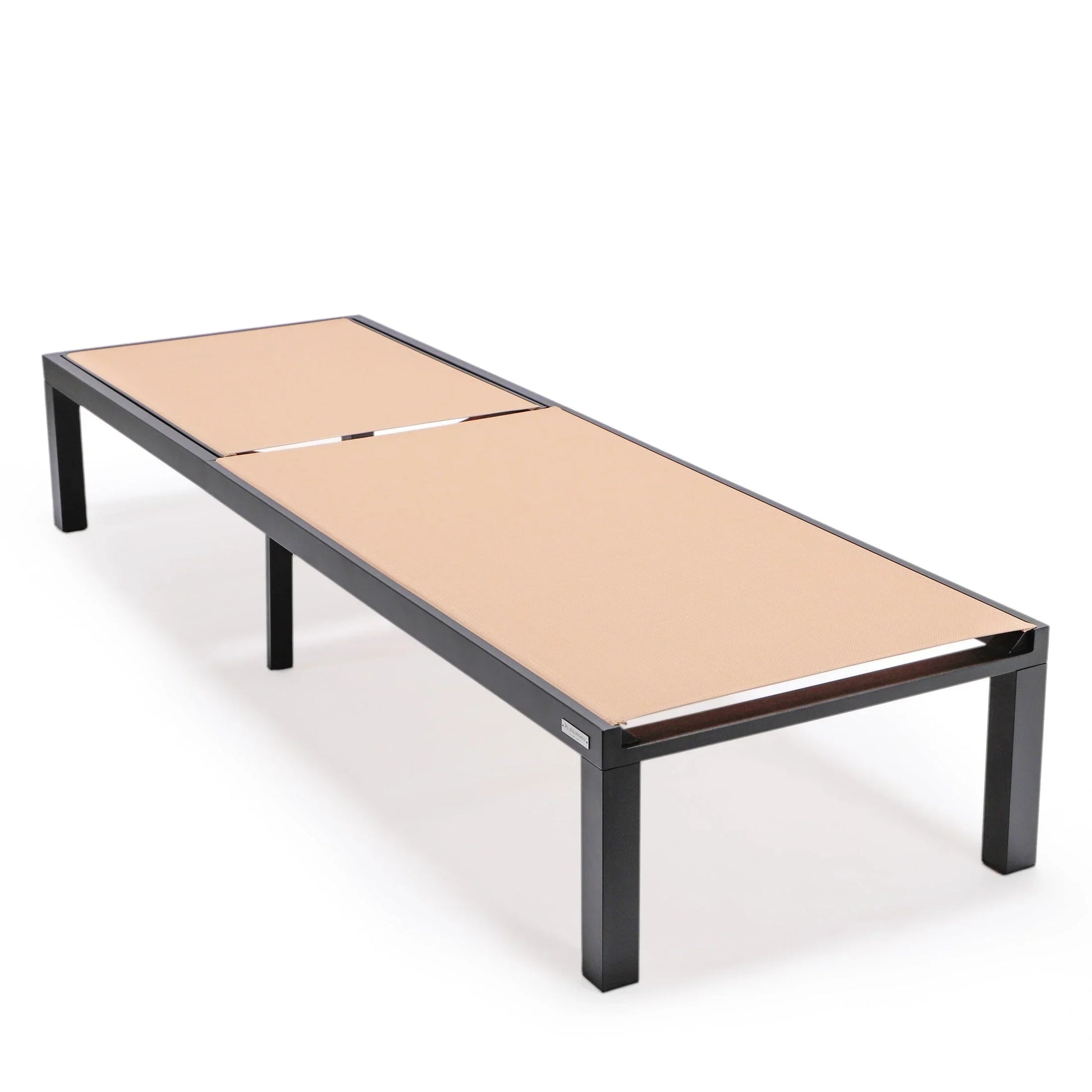 Marlin Aluminum Outdoor Chaise Lounge Chair with a Square Fire Pit Table - Elax Furniture