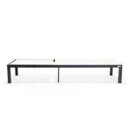 Marlin Modern Black Aluminum Outdoor Chaise Lounge Chair With Square Fire Pit Side Table Set of 2 - Elax Furniture
