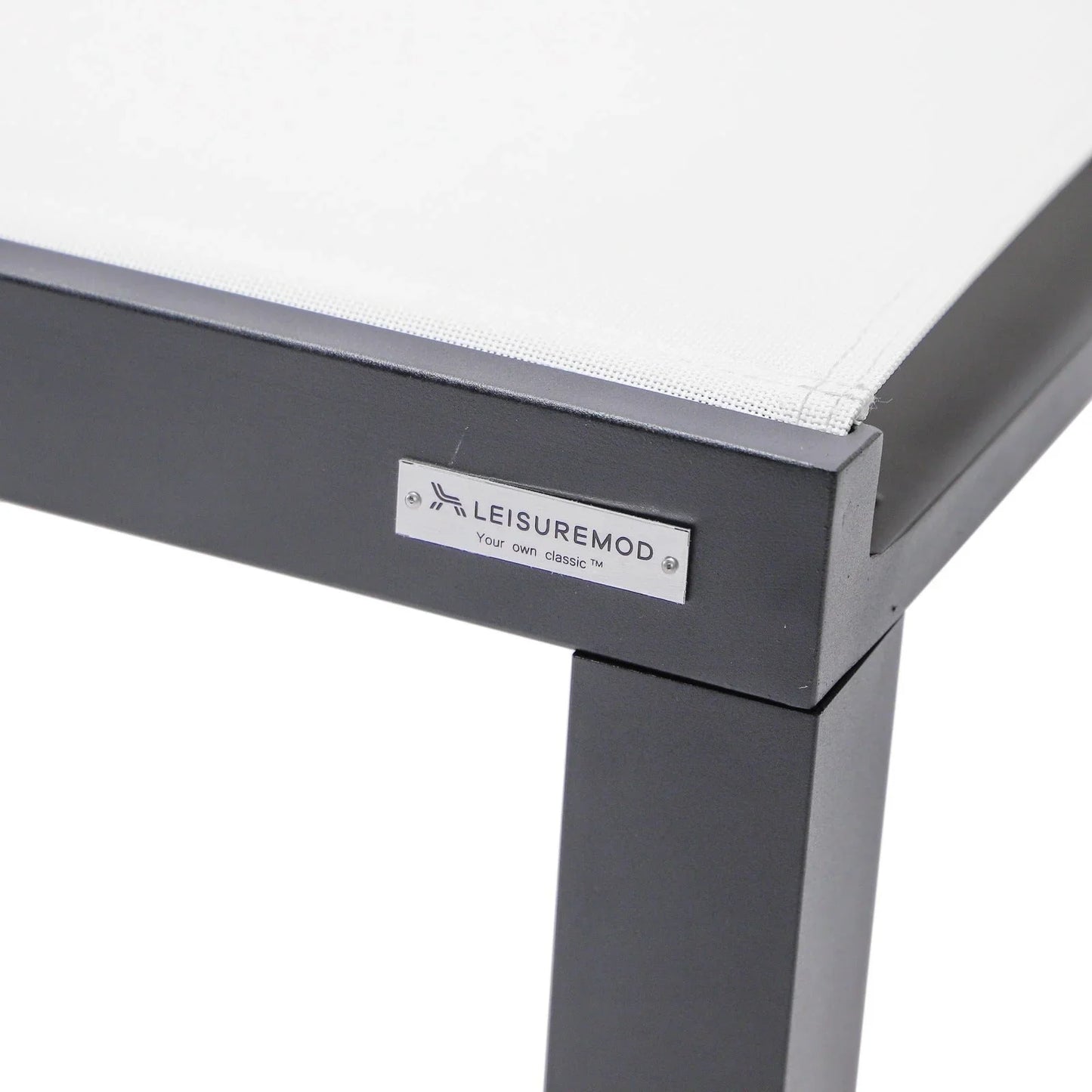 Marlin Modern Black Aluminum Outdoor Chaise Lounge Chair With Square Fire Pit Side Table Set of 2 - Elax Furniture