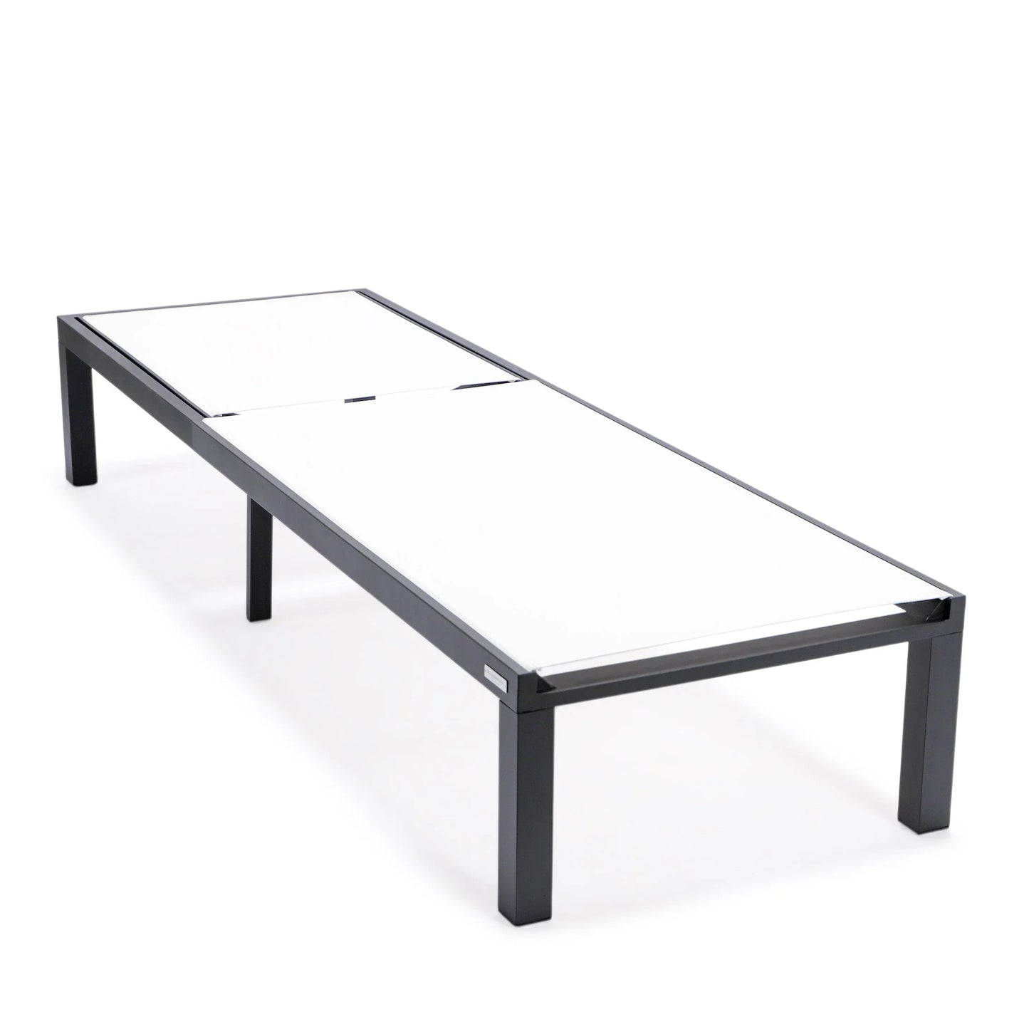 Marlin Aluminum Outdoor Chaise Lounge Chair with a Square Fire Pit Table - Elax Furniture