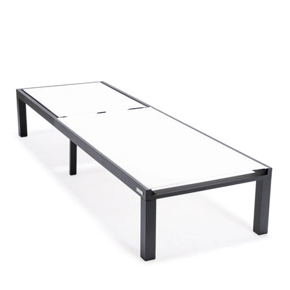 Marlin Aluminum Outdoor Chaise Lounge Chair with a Square Fire Pit Table - Elax Furniture