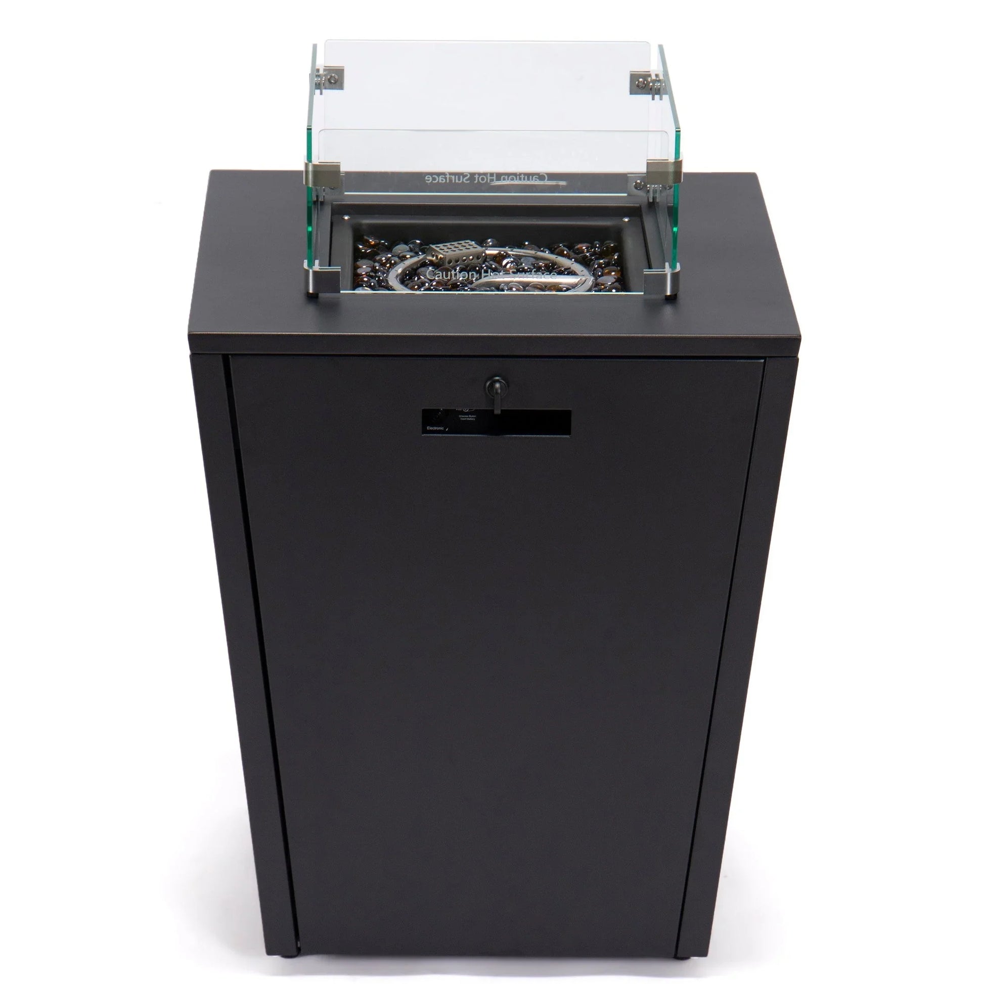 Marlin Aluminum Outdoor Chaise Lounge Chair with a Square Fire Pit Table - Elax Furniture