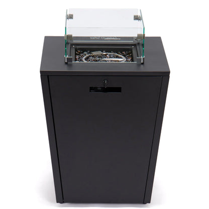 Marlin Aluminum Outdoor Chaise Lounge Chair with a Square Fire Pit Table - Elax Furniture