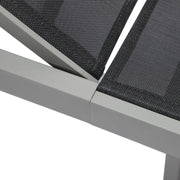 Marlin Patio Chaise Lounge Chair with Grey Aluminum Frame, Set of 2 - Elax Furniture