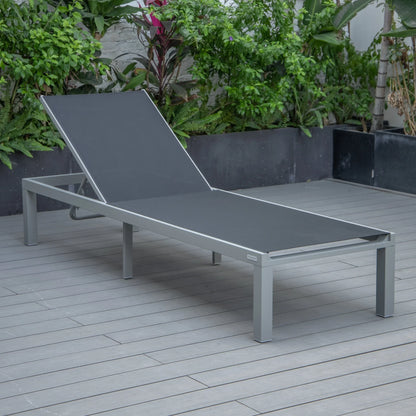 Marlin Aluminum Outdoor Chaise Lounge Chair with Sling Fabric Seat - Elax Furniture