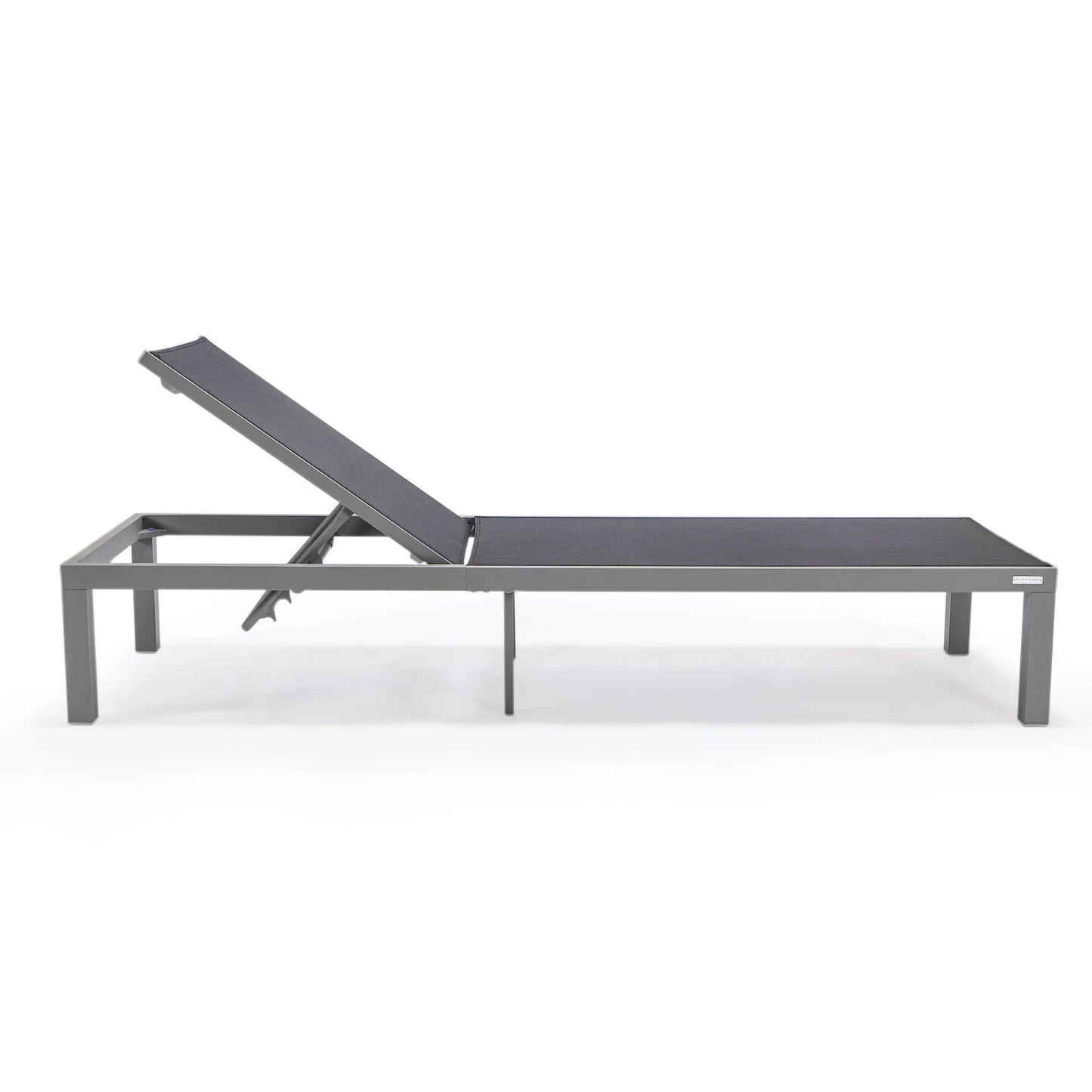 Marlin Aluminum Outdoor Chaise Lounge Chair with Sling Fabric Seat - Elax Furniture