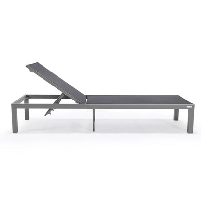 Marlin Aluminum Outdoor Chaise Lounge Chair with Sling Fabric Seat - Elax Furniture