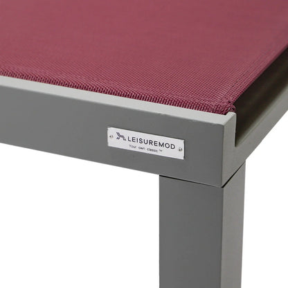 Marlin Patio Chaise Lounge Chair with Grey Aluminum Frame, Set of 2 - Elax Furniture