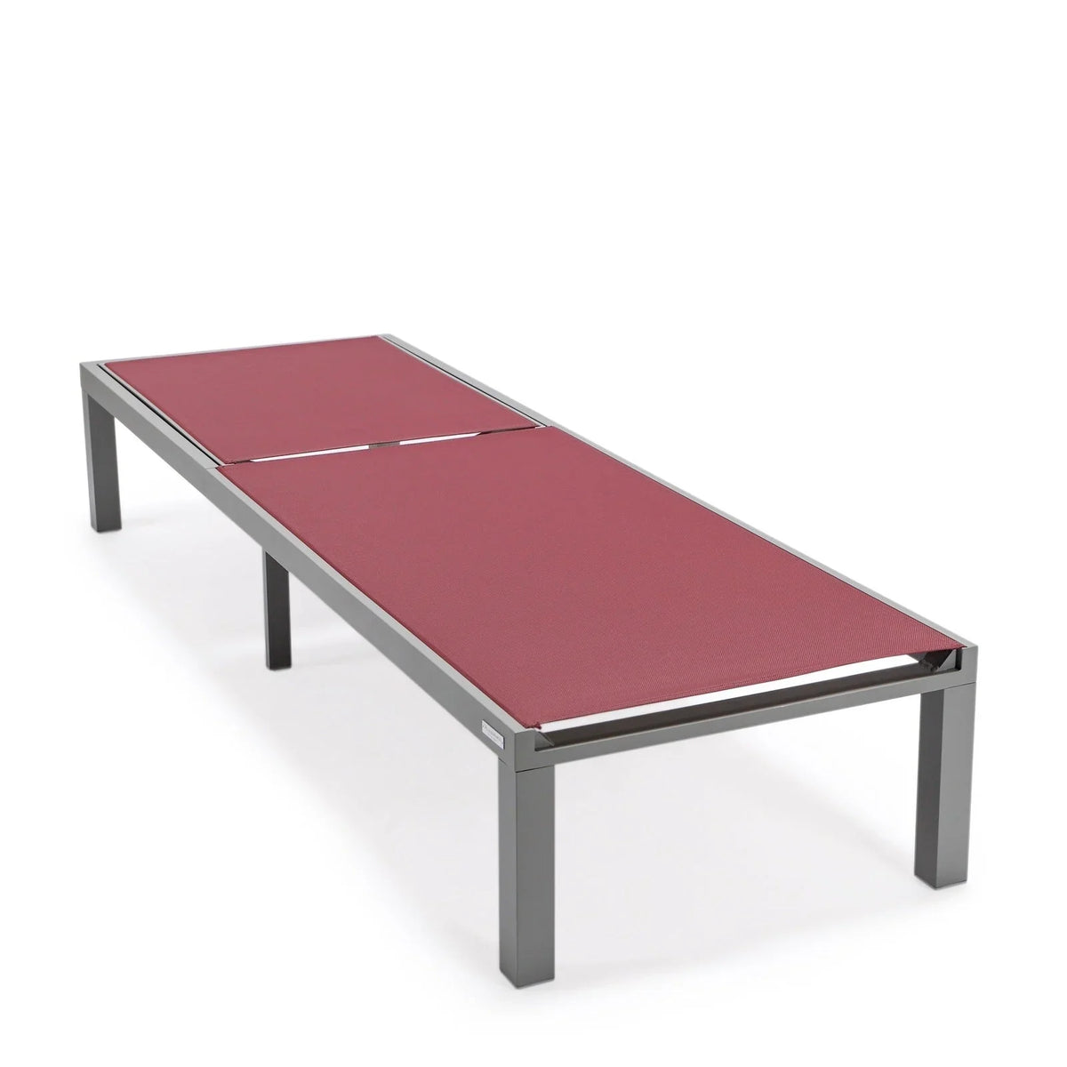 Marlin Patio Chaise Lounge Chair with Grey Aluminum Frame, Set of 2 - Elax Furniture