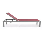 Marlin Aluminum Outdoor Chaise Lounge Chair with Sling Fabric Seat - Elax Furniture