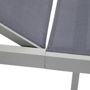 Marlin Patio Chaise Lounge Chair with Grey Aluminum Frame, Set of 2 - Elax Furniture