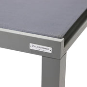 Marlin Patio Chaise Lounge Chair with Grey Aluminum Frame, Set of 2 - Elax Furniture