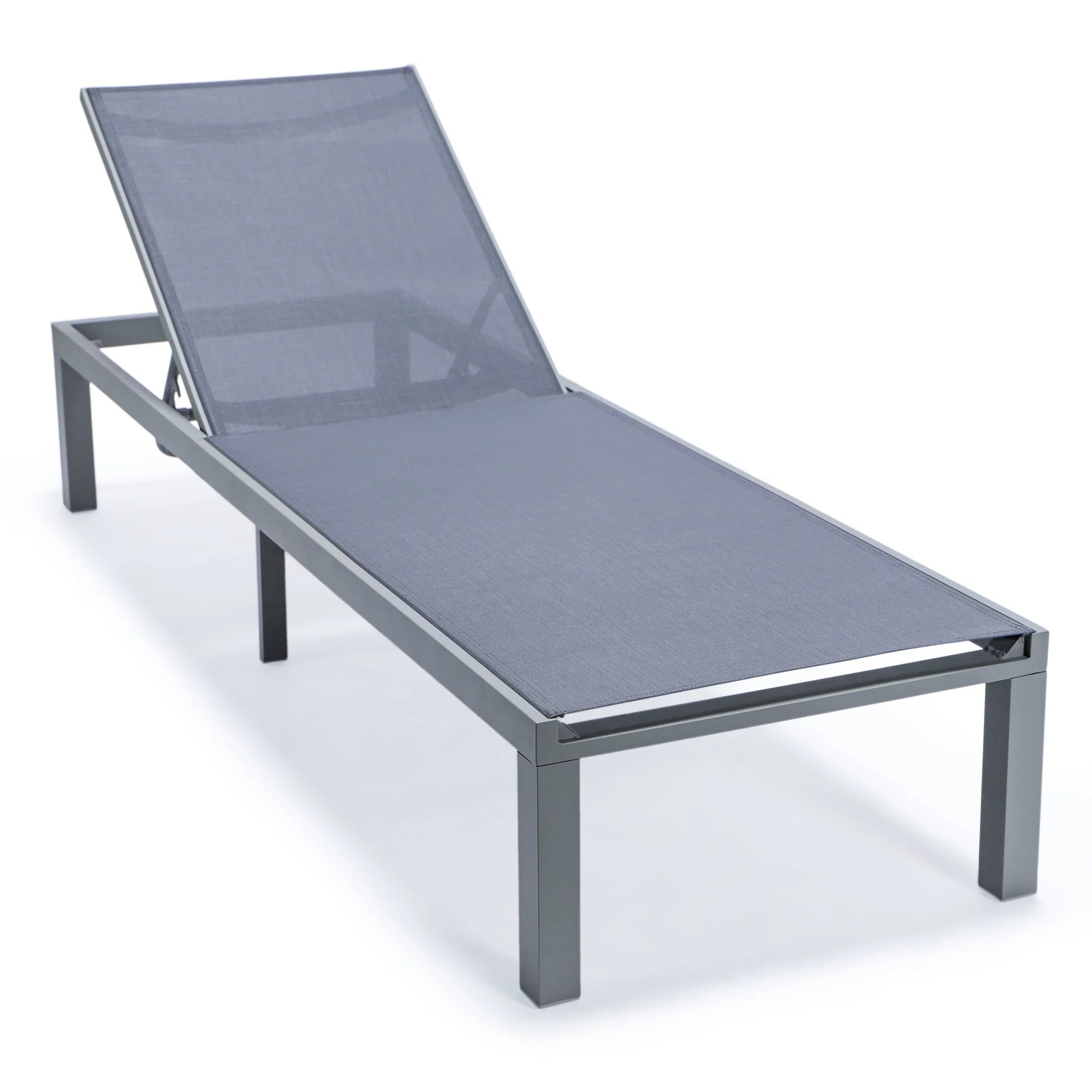 Marlin Aluminum Outdoor Chaise Lounge Chair with Sling Fabric Seat - Elax Furniture