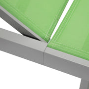 Marlin Patio Chaise Lounge Chair with Grey Aluminum Frame, Set of 2 - Elax Furniture